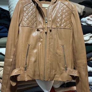Michael Kors Tan Leather Jacket